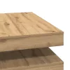 Kézművestölgy dohányzóasztal 360 fokban forgatható 90x90x34,5cm