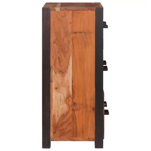 Széf fiókkal 3 pcs Barna 110 x 30 x 75 cm Tömör akácfa