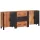 Széf fiókkal 3 pcs Barna 55 x 30 x 75 cm Tömör akácfa