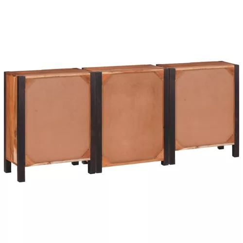 Széf fiókkal 3 pcs Barna 55 x 30 x 75 cm Tömör akácfa