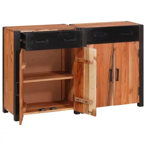 Széf 2 pcs Barna 110 x 30 x 75 cm Tömör akácfa