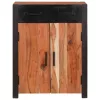 Széf 2 pcs Barna 110 x 30 x 75 cm Tömör akácfa