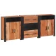 Széf fiókkal 3 pcs Barna 165 x 30 x 75 cm Tömör akácfa