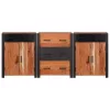 Széf fiókkal 3 pcs Barna 165 x 30 x 75 cm Tömör akácfa