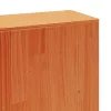 Barna tömör fenyőfa könyvespolcos ágy matrac nélkül 200 x 200cm
