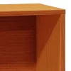 Barna tömör fenyőfa könyvespolcos ágy matrac nélkül 100 x 200cm