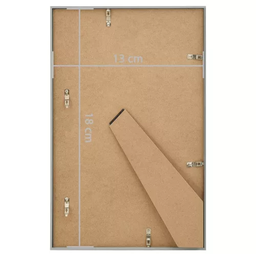 3 db ezüstszínű MDF asztali fényképkeret 13 x 18 cm