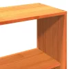 Barna tömör fenyőfa könyvespolcos ágy matrac nélkül 75 x 190 cm
