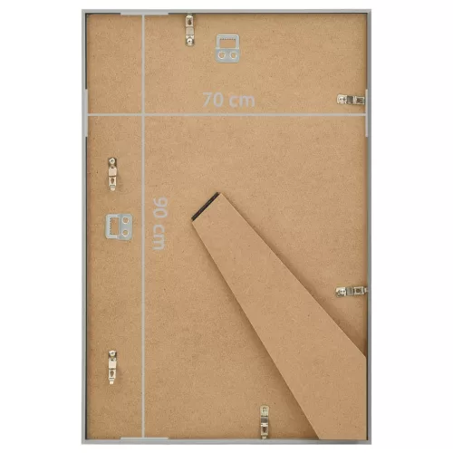 5 db ezüstszínű MDF fali/asztali fényképkeret 70 x 90 cm