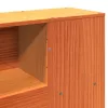 Barna tömör fenyőfa könyvespolcos ágy matrac nélkül 200 x 200cm
