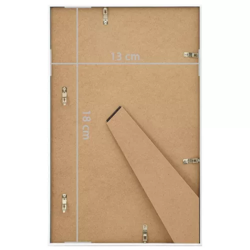3 db fehér MDF asztali fényképkeret 13 x 18 cm