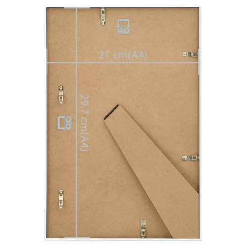 3 db fehér MDF fali/asztali fényképkeret 21 x 29,7 cm