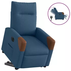   Elektromos felállást segítő kék szövet dönthető fotel