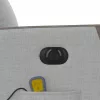 Felhőszürke szövet dönthető elektromos masszázsfotel