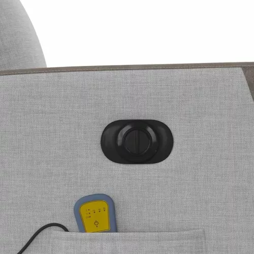 Felhőszürke szövet dönthető elektromos masszázsfotel
