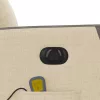 Krémszínű szövet dönthető elektromos masszázsfotel