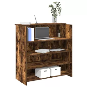 Recepciós pult füstös tölgy 100x50x103,5 cm szerelt fa