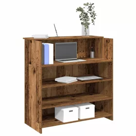 Recepciós pult antik fa 100x50x103,5 cm szerelt fa