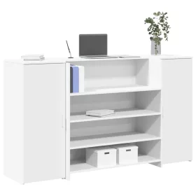 Fehér, rétegelt fa recepciós asztal 180 x 50 x 103,5 cm
