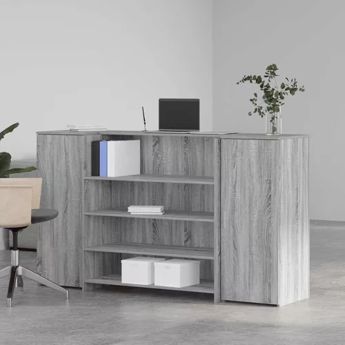 Recepciós pult szürke sonoma 180x50x103,5 cm szerelt fa