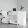 Fehér, rétegelt fa recepciós asztal 200 x 50 x 103,5 cm