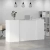Fehér, rétegelt fa recepciós asztal 200 x 50 x 103,5 cm