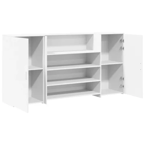Fehér, rétegelt fa recepciós asztal 200 x 50 x 103,5 cm