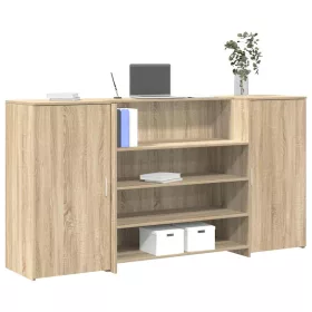 Recepciós pult sonoma tölgy 200x50x103,5 cm szerelt fa
