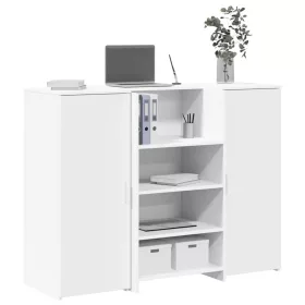 Recepciós pult fehér 135x50x103,5 cm szerelt fa