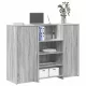 Recepciós pult szürke sonoma 135x50x103,5 cm szerelt fa
