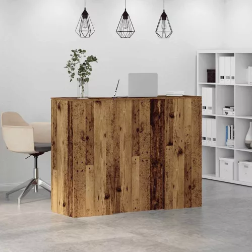 Recepciós pult antik fa 135x50x103,5 cm szerelt fa