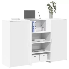 Recepciós pult fehér 155x50x103,5 cm szerelt fa