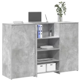 Recepciós pult betonszürke 155x50x103,5 cm szerelt fa