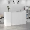 Fehér, rétegelt fa recepciós asztal 180 x 50 x 103,5 cm