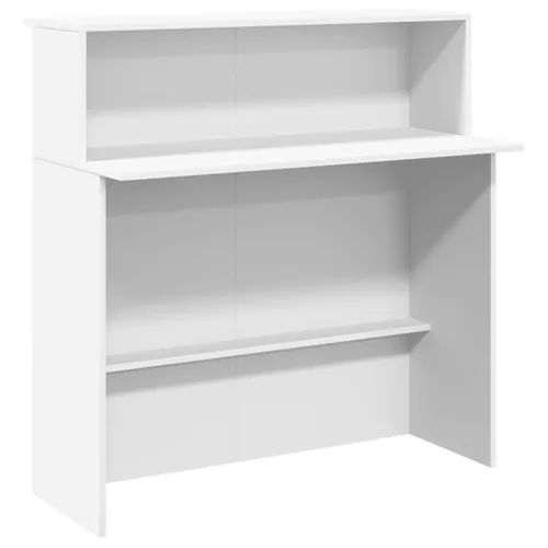 Fehér, rétegelt fa recepciós asztal 180 x 50 x 103,5 cm