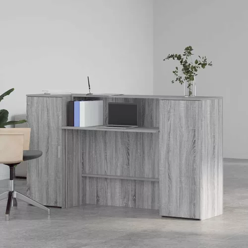 Recepciós pult szürke sonoma 180x50x103,5 cm szerelt fa