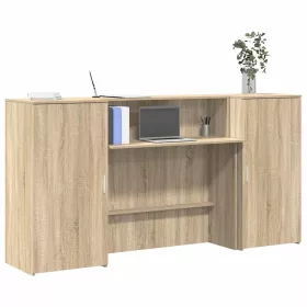 Recepciós pult sonoma tölgy 200x50x103,5 cm szerelt fa
