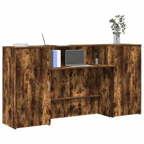 Recepciós pult füstös tölgy 200x50x103,5 cm szerelt fa