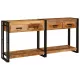 Konzolasztalok 2 pcs Barna 160 x 33 x 75 cm Tömör Mangófa