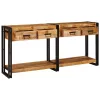 Konzolasztalok 2 pcs Barna 160 x 33 x 75 cm Tömör Mangófa