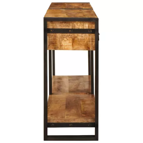 Konzolasztalok 2 pcs Barna 160 x 33 x 75 cm Tömör Mangófa
