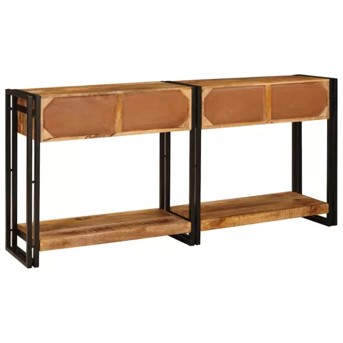 Konzolasztalok 2 pcs Barna 160 x 33 x 75 cm Tömör Mangófa