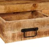 Konzolasztalok 2 pcs Barna 160 x 33 x 75 cm Tömör Mangófa