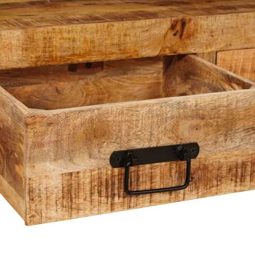 Konzolasztalok 2 pcs Barna 160 x 33 x 75 cm Tömör Mangófa