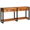 Konzolasztalok 2 pcs Barna 160 x 33 x 75 cm Tömör Akáciafa