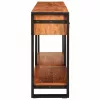 Konzolasztalok 2 pcs Barna 160 x 33 x 75 cm Tömör Akáciafa