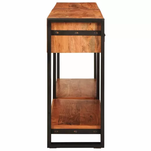 Konzolasztalok 2 pcs Barna 160 x 33 x 75 cm Tömör Akáciafa