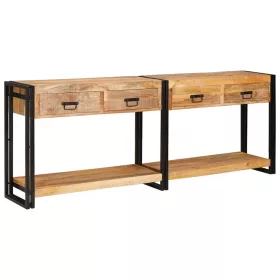   Konzolasztal 2 pcs Barna 200 x 33 x 75 cm Tömör nyers mangófa