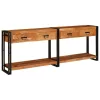 Konzolasztalok Egyéb 2 pcs Barna 200 x 33 x 75 cm Tömör akácfa