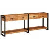 Konzolasztalok Egyéb 2 pcs Barna 200 x 33 x 75 cm Tömör akácfa